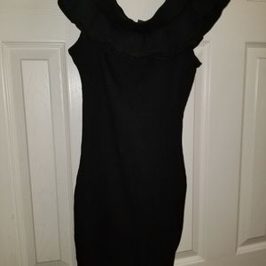 Off Shoulder Body Con Knit Dress